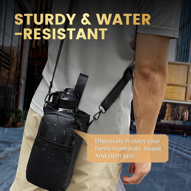 Balency Magnetic Gym Bag for Men, Magnetic Gym Water Bottle Bag, Water Bottle Holder with Phone Pockets, Powerful Magnet Gym Pouch, Magnet Crossbody Bags, Gym Accessories for Women - Image 4